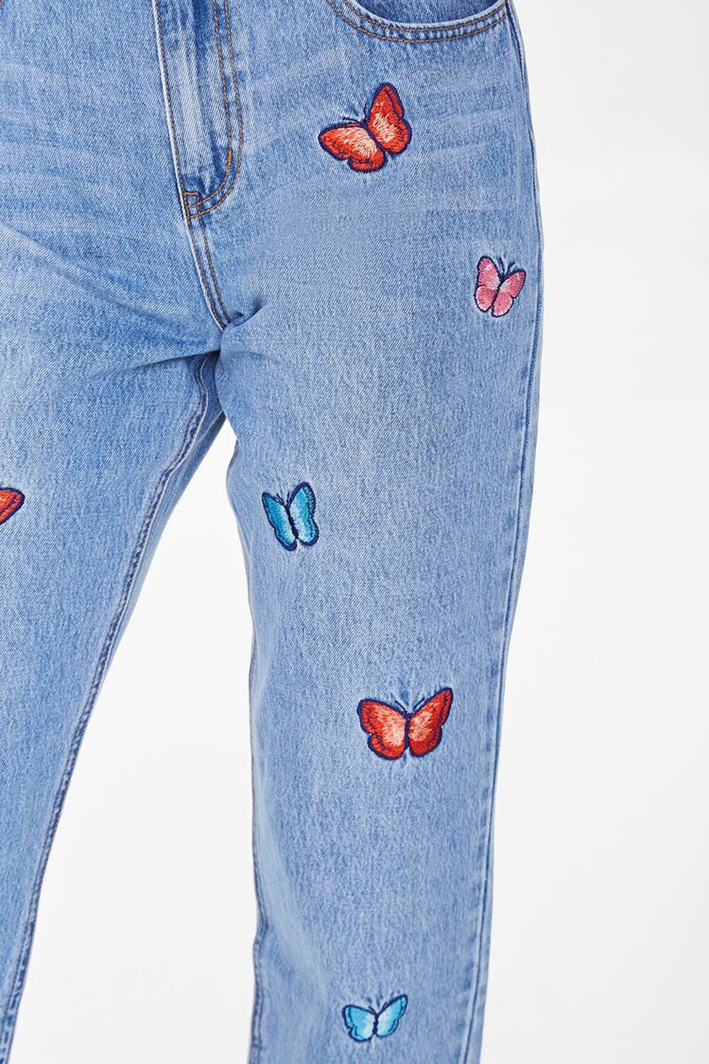 Relaxed Butterfly Patch Jeans
